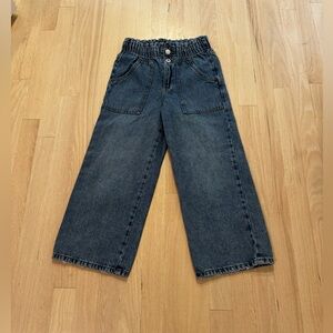 Zara Kids Navy Wide-Leg Jeans